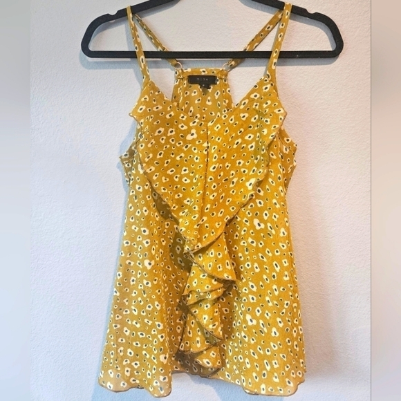 Mine Women's Size S Sheer Tank Top Blouse Adjustable Straps Chiffon Top - Picture 6 of 7